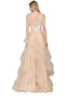 Chicas YG5010 Printed Formal BallDress Floral Floor-Length Tulle Dress