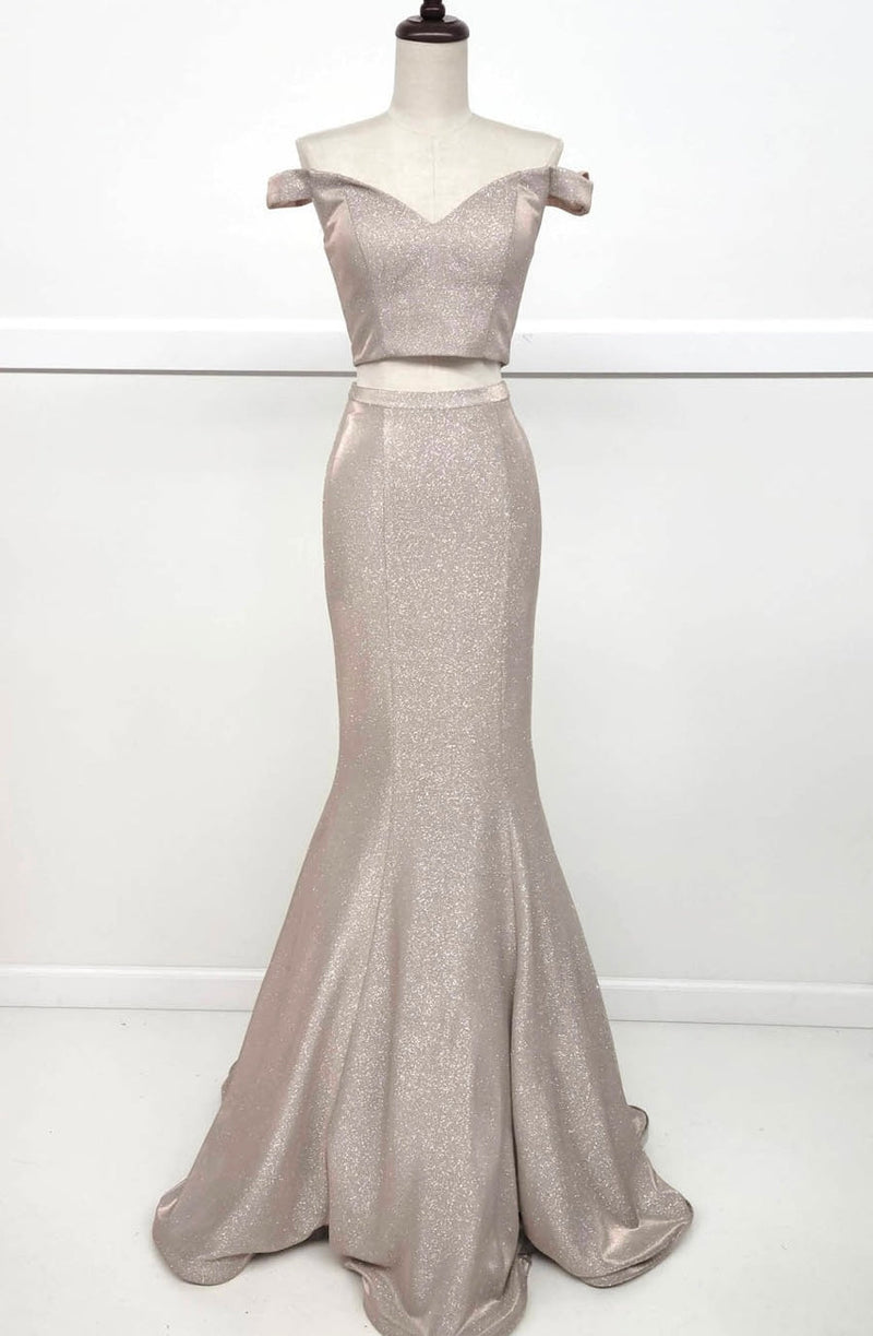 Chicas BT9020 Glam Glitter Prom Mermaid Sweetheart Floor-Length Fabric Dress