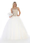 Chicas C9161 Formal Red BallDress Illusion Floor-Length Tulle Dress