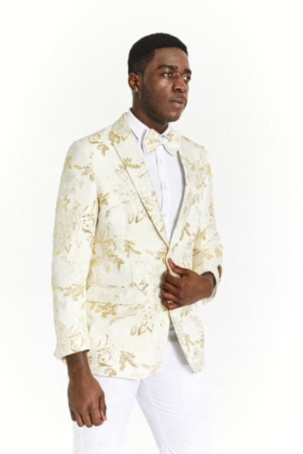 White and Gold Prom Suits - Gold Tuxedo Jacket | Alberto Nardoni White and Gold Prom Suits - Gold Tuxedo Jacket | Alberto Nardoni