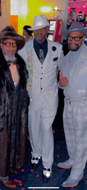 White and Black Pinstripe Vested Suit - Party Suit - Bold Stripe Suit