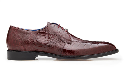 Belvedere Siena: Dark Burgundy Genuine Crocodile Oxfords