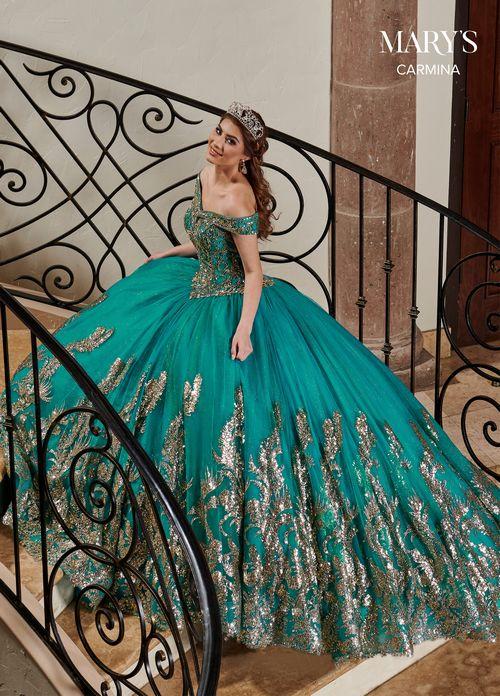 Off Shoulder Beaded Corset Tulle Ball Gown with Cape QuinceaƱera Dress by Rachel Allan MQ1075