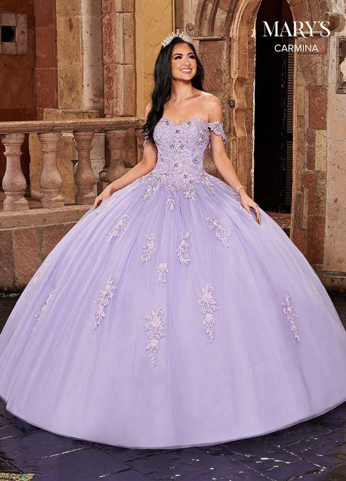 Off Shoulder Beaded Embroidery Appliqué Tulle Ball Gown with Bolero by Rachel Allan MQ1080