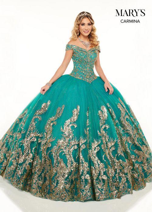 Off Shoulder Beaded Corset Tulle Ball Gown with Cape QuinceaƱera Dress by Rachel Allan MQ1075