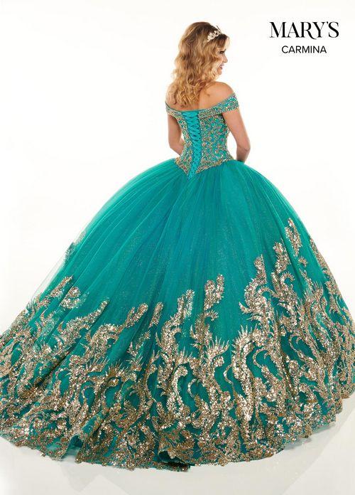 Off Shoulder Beaded Corset Tulle Ball Gown with Cape QuinceaƱera Dress by Rachel Allan MQ1075