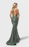 Jessica Angel JA2739 Halter Cowl Neck Fitted Open Back Draped Dress