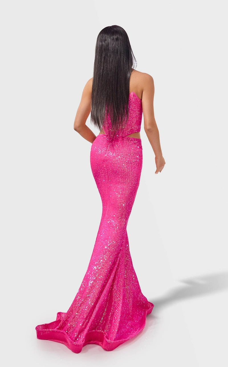 Jessica Angel JA2770 Strapless Mermaid Cutout Formal Floor-Length Sequin Dress