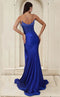 Jessica Angel JA2772 Strapless Sweetheart Fitted High Slit Train Satin Dress