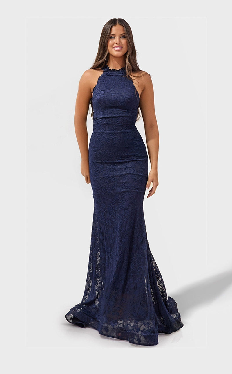 Jessica Angel JA2774 High Neck Mermaid Evening Formal Floor-Length Lace Dress