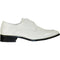 Bravo Mens Classic Moc Toe Shiny Patent Tuxedo Prom Shoe in Ivory