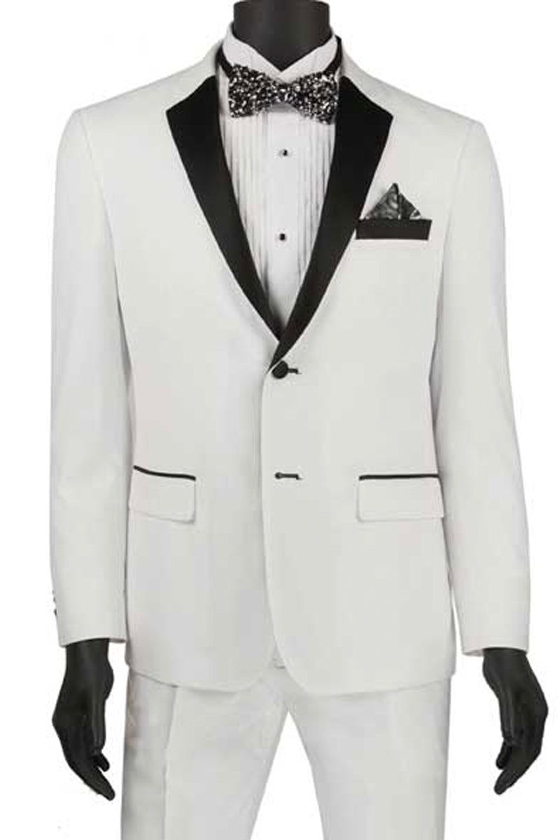 Mens Ultra Slim Fit Tuxedo in White Alberto Nardoni — free download