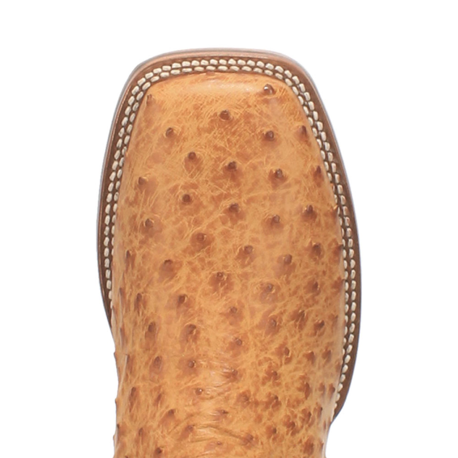 Dan Post Men’s Kershaw Saddle and Brown Genuine Ostrich 11 Cowboy Certified Leather Boot