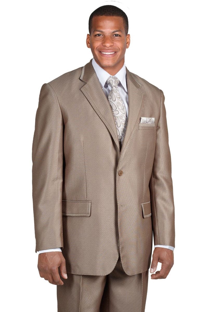 Vitali Men's 2 Button Black Shark Skin Suit main image 1