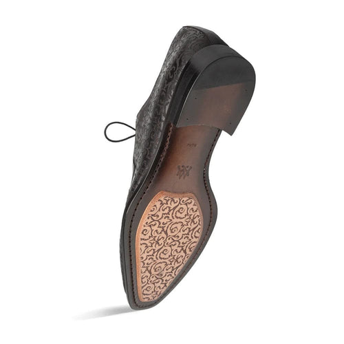 Lontani Black Embossed Calfskin Lace-Up by Mezlan – Designer Formal Shoe Made in Spain