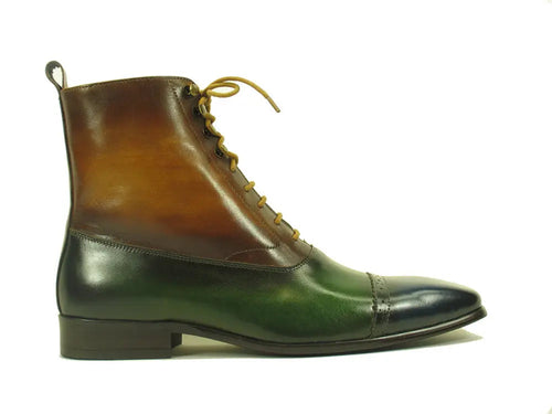 Men's Lace-Up Boots with Side Zip