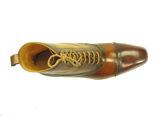 Men's Lace-Up Boots with Side Zip