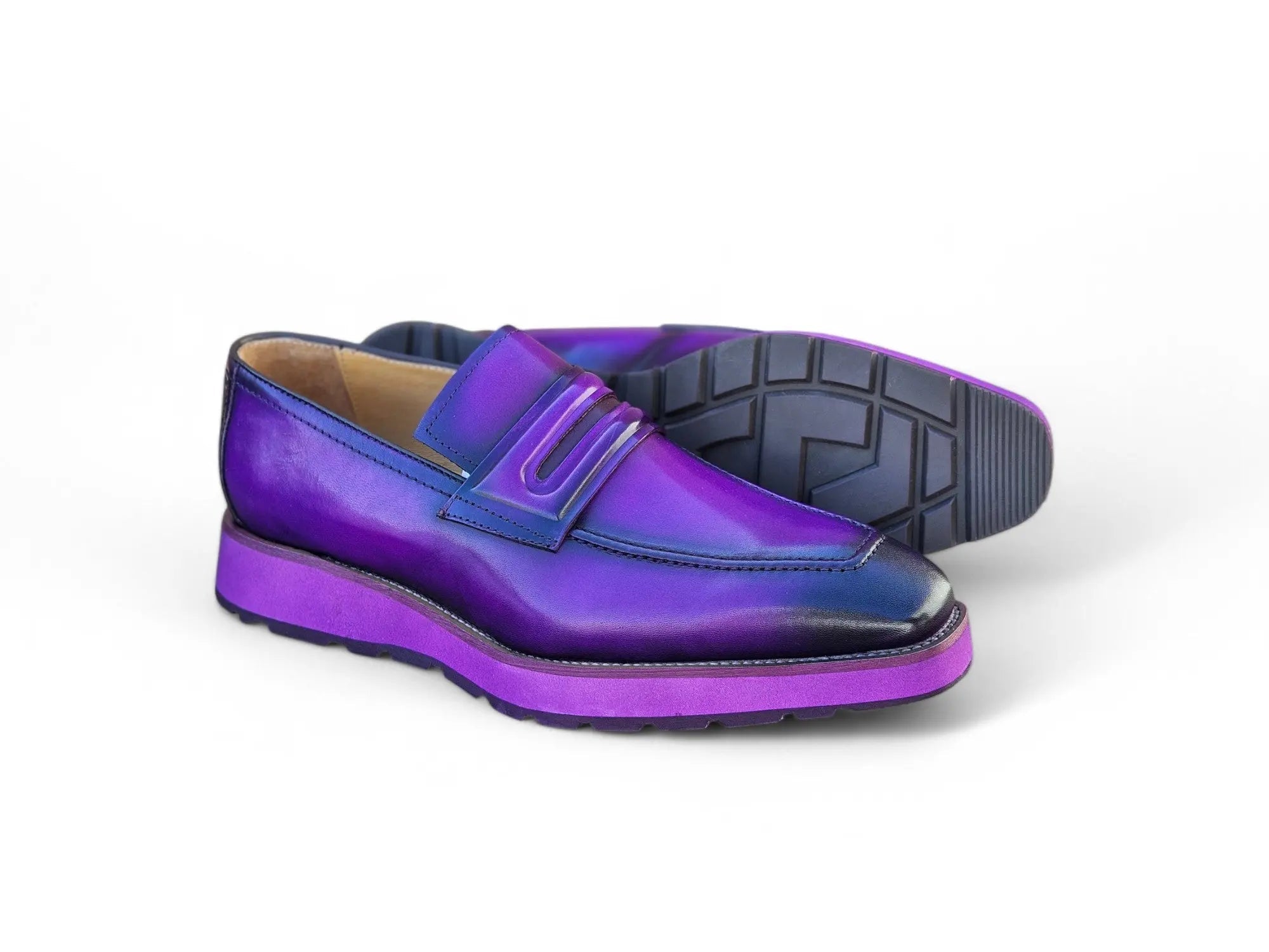 Leather Penny Loafer in Chunky Sole