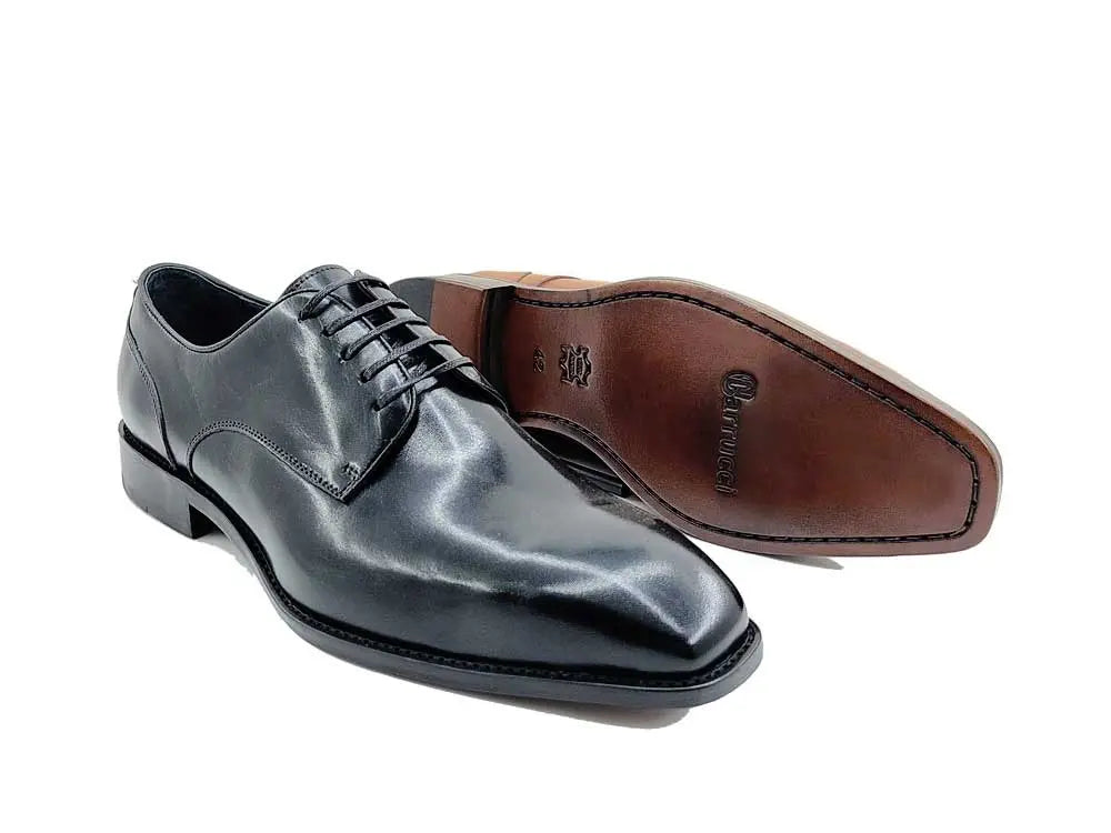 Men’s Burnished Plain Toe Blucher with Leather Sole