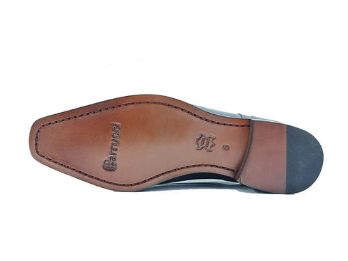 Mens Burnished Plain Toe Blucher with Leather Sole