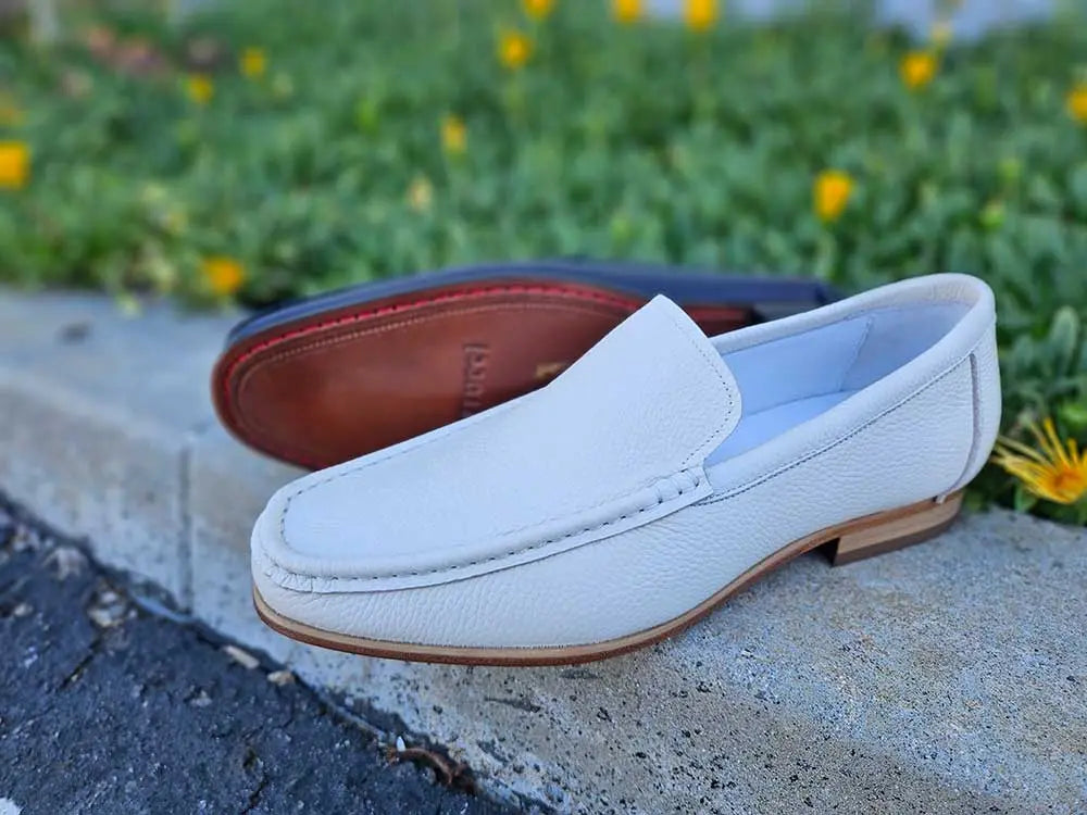 Carrucci Signature Slip-On Loafer with Leather Sole