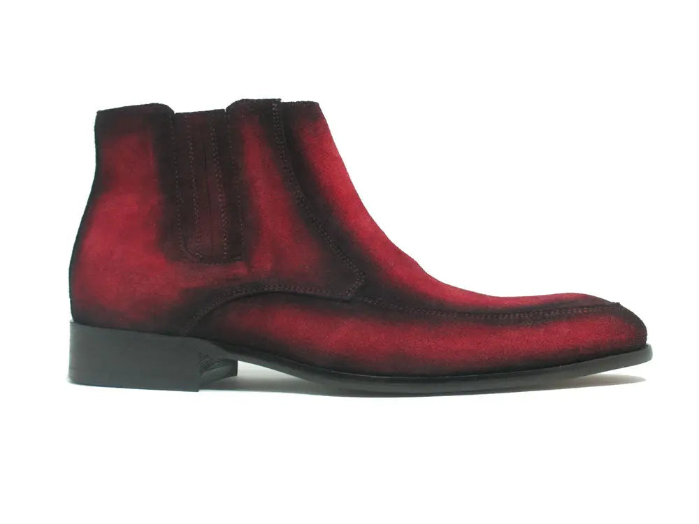 Two-Tone Leather Suede Chelsea Boots