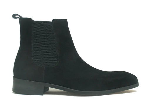 Two-Tone Suede & Leather Chelsea High Boots