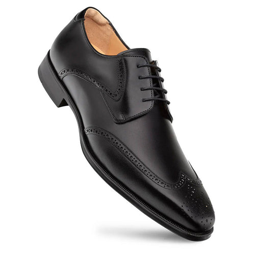 Men’s Mezlan Tasso Black Derby Oxford – Premium Calfskin Leather Dress Shoe, Made in Spain
