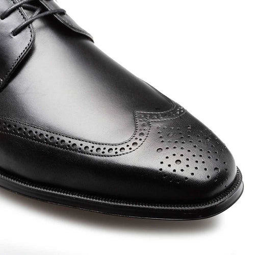 Men’s Mezlan Tasso Black Derby Oxford – Premium Calfskin Leather Dress Shoe, Made in Spain