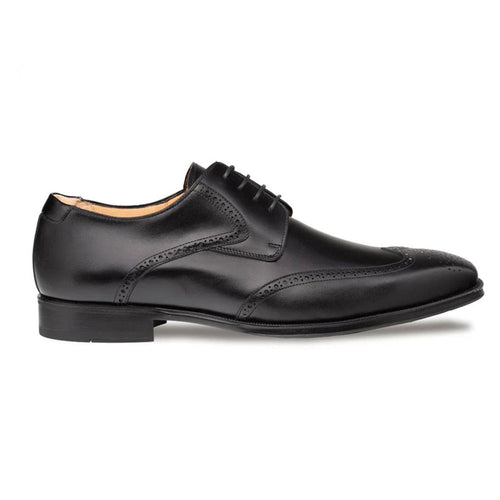 Men’s Mezlan Tasso Black Derby Oxford – Premium Calfskin Leather Dress Shoe, Made in Spain