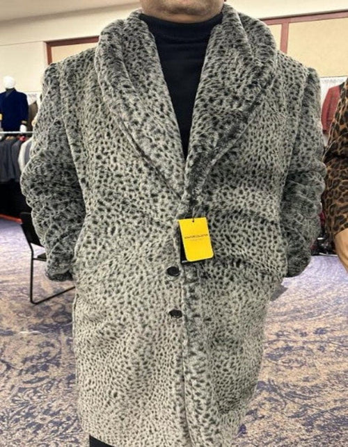 Vintage 1920s Gangster Pimp Coat – Full Length Leopard Faux Fur Style