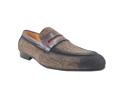 Mens Everyday Penny Loafer with Leather Detailing