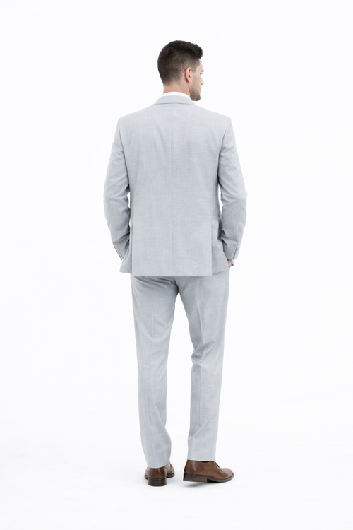 Light Grey With Burugndy Suit Vest and Pants and Bow Tie Package