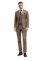 Light Brown Tweed Suit - Taupe Color Tweed Suit - Two Button Jacket