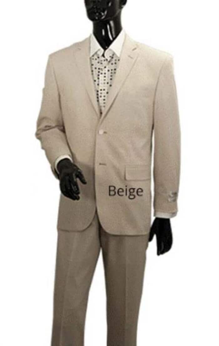 Light Gray ~ Grey Big And Tall Linen Suit main image 0