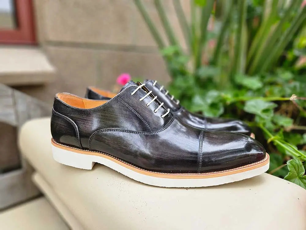 Men’s Cap Toe Oxford Shoes with Lightweight Sole