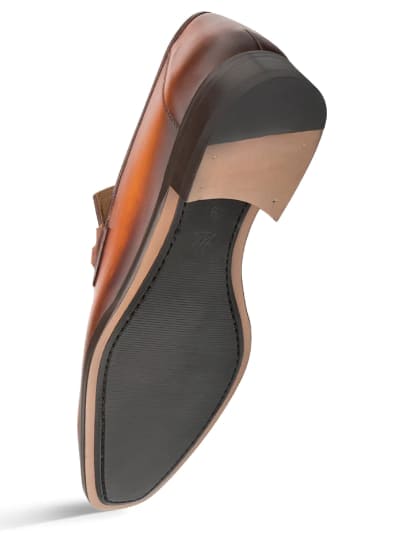Men's Cognac Ornament Loafers by Mezlan – Hand-Finished Calfskin Luxury, Made in Spain