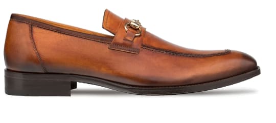 Men's Cognac Ornament Loafers by Mezlan – Hand-Finished Calfskin Luxury, Made in Spain