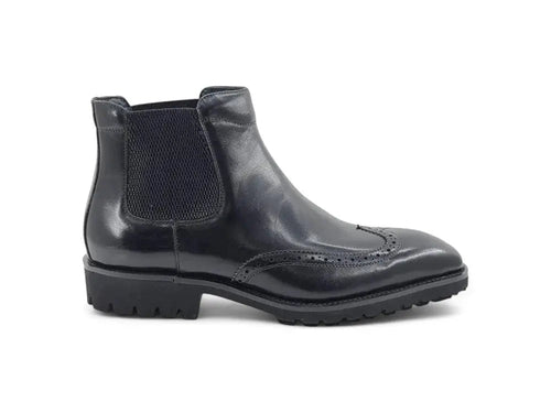 Lug Sole Chelsea Boot with Wingtip Toe Carrucci