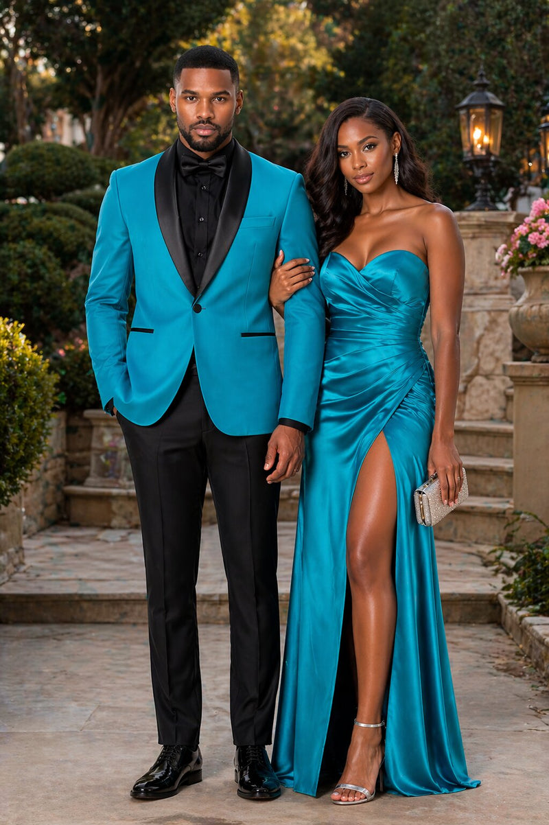 Aqua Blue Dinner Jacket - Tiffany Color Mens Blazer