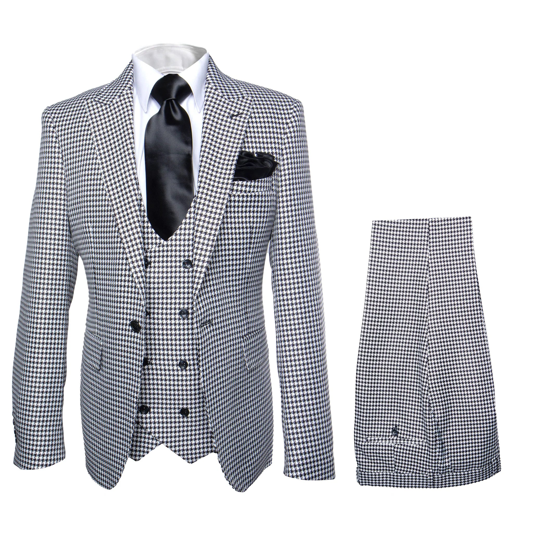 Rossiman Suits For Sale - Mens Designer Suit - Fashion Suits - Fancy Black/White Suits