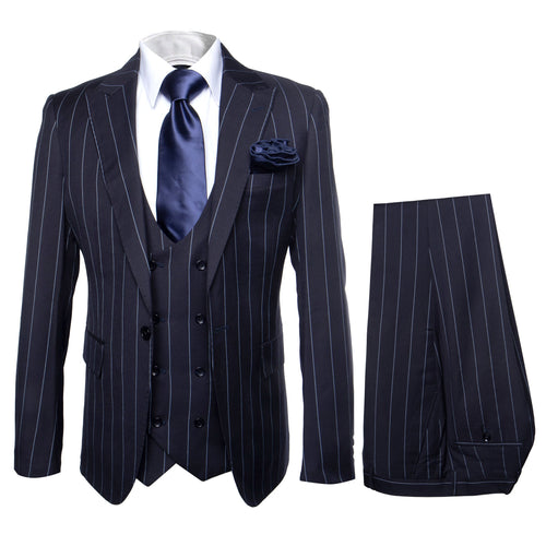 Rossi Man MAX RM1725 Slim Fit 3-Piece Suit – Modern & Stylish Navy Suit for Men