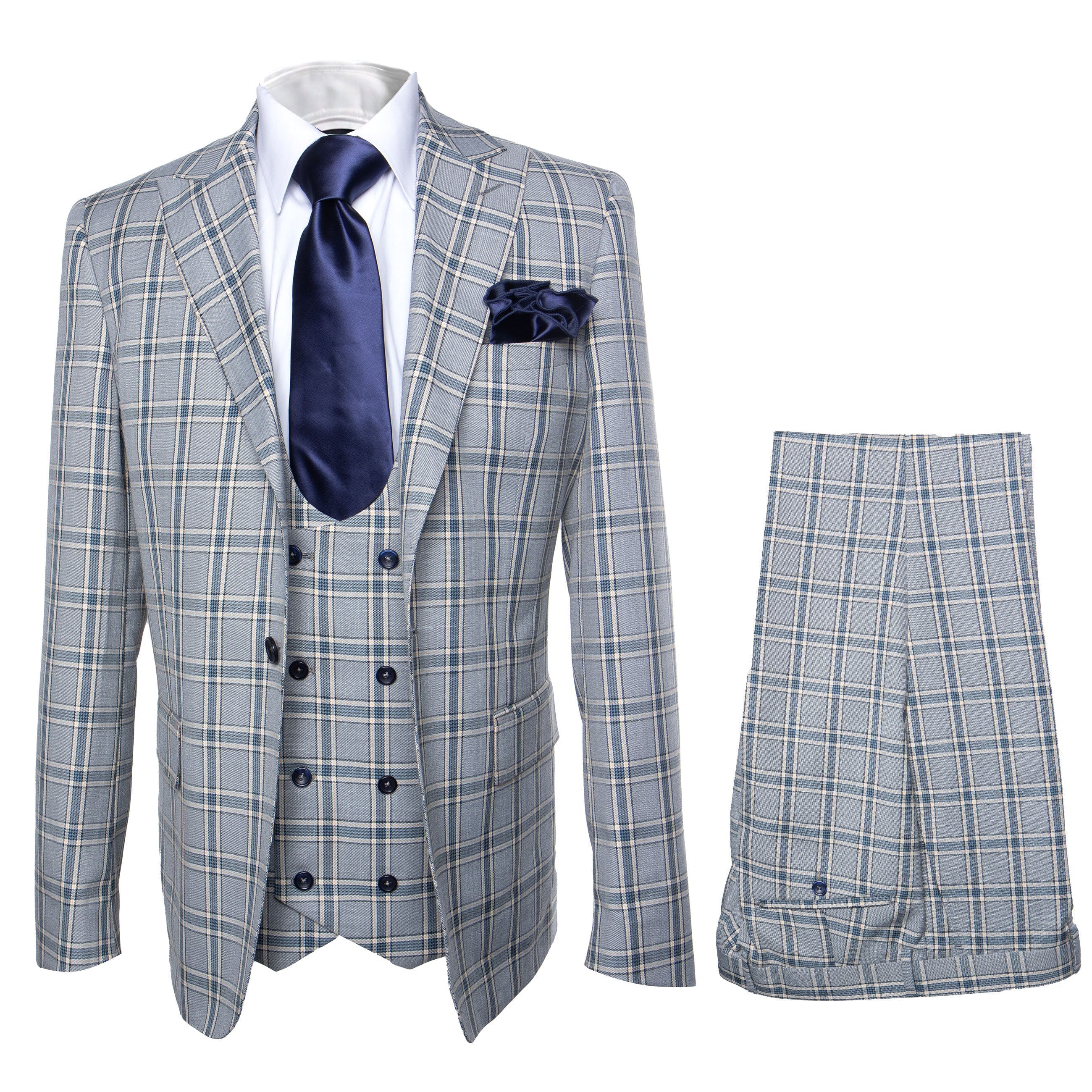 Rossi Man MAX RM1820 Slim Fit 3-Piece Suit – Modern Formal Suit for Men