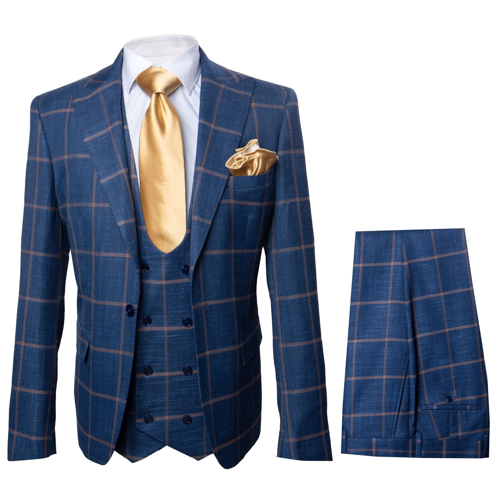 Rossi Man Max RM1840 – Slim Fit 3-Piece Formal Suit for Men