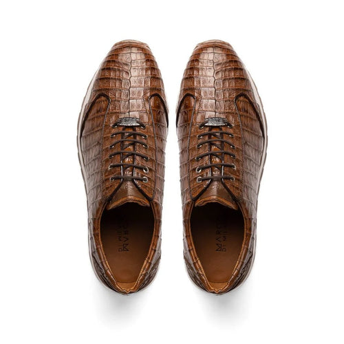 Marco Di Milano Alonzo Men's Shoes Genuine Caiman Crocodile Casual Sneakers