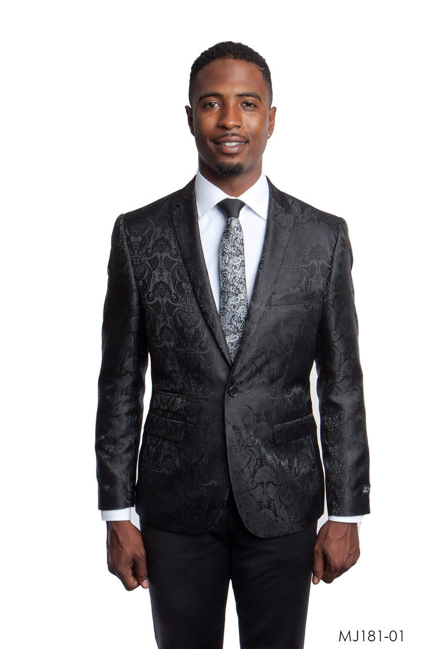 Western Blazers - Saco Vaquero Para Hombre - Paisley Blazer in Navy