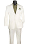 Men's Basic Modern Fit Summer Linen & Cotton Suit in White