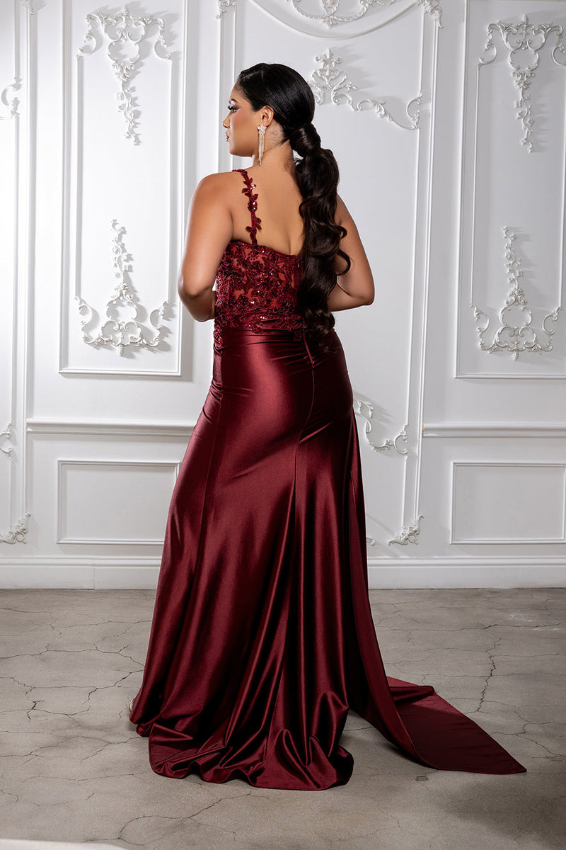Prom Dress Square Neck Sleeveless Gala Gown By May Queen MQ2145