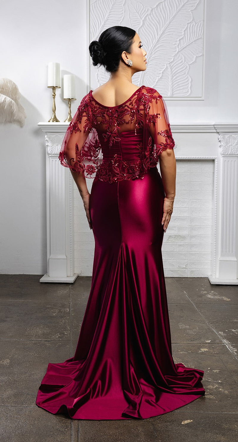 Sequin Lace Mermaid Mother of the Bride Gown By May Queen MQ2173