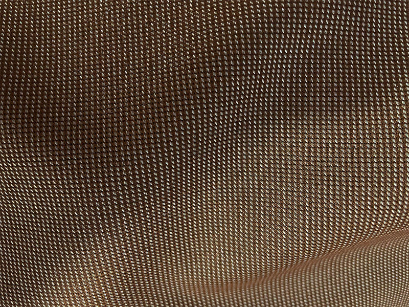 Birdseye Pattern Modern Fit 3 Piece Khaki Suit with Contrast Trim